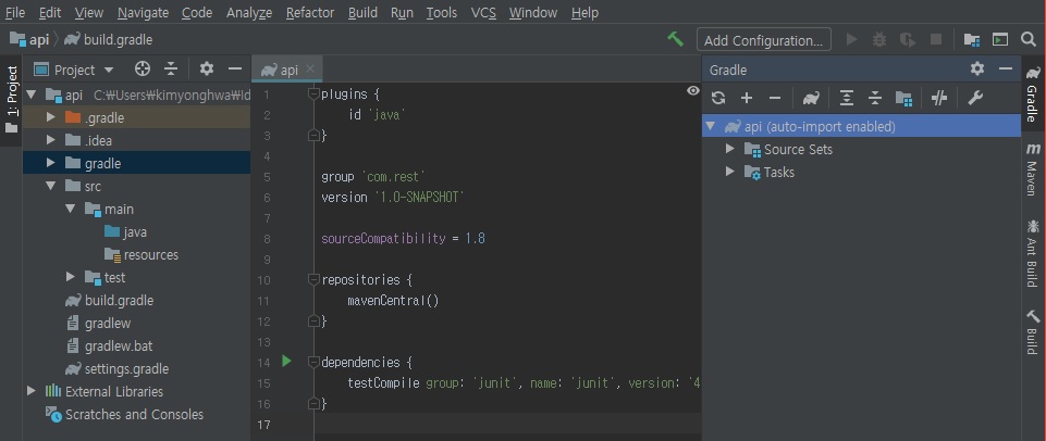 Intellij - Execute gradle