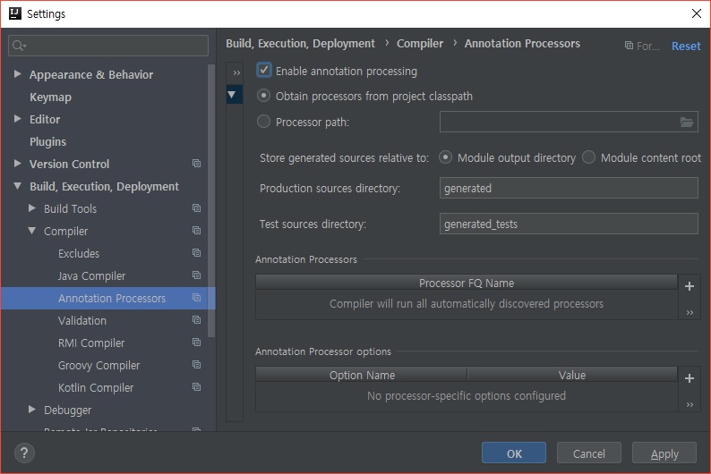 Intellij - Set Annotation Processors